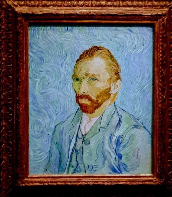 Self-portrait of Vincent van Gogh viewed during a private tour in Auvers-sur-Oise