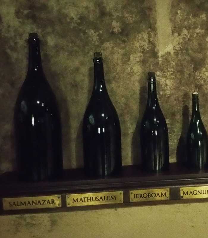 Different Champagne bottle sizes private tour in Epernay