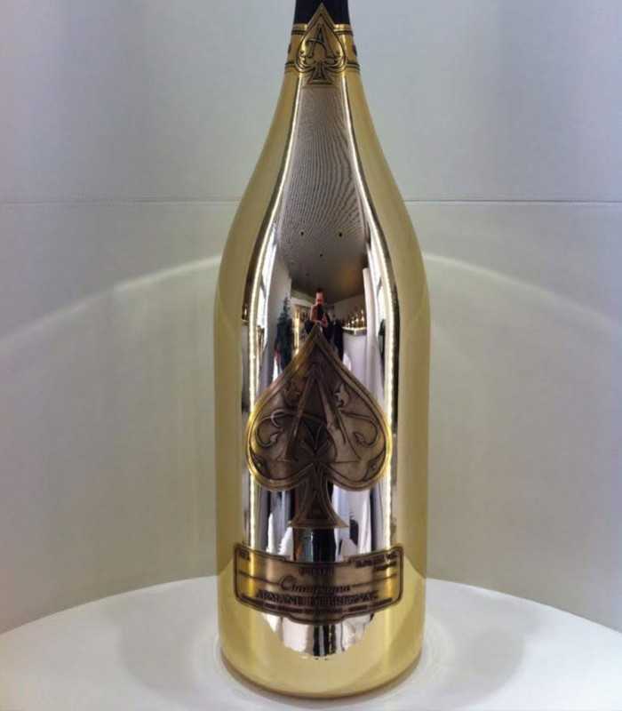 Ace of Spades Champagne bottle photographed in the village where it is produced during a private Champagne tour from Paris