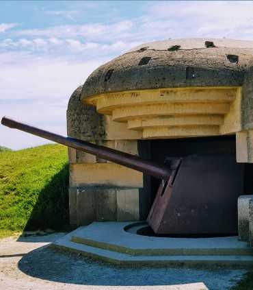 Longues-sur-Mer German WWII gun battery visited during a private D-Day Normandy tour from Paris