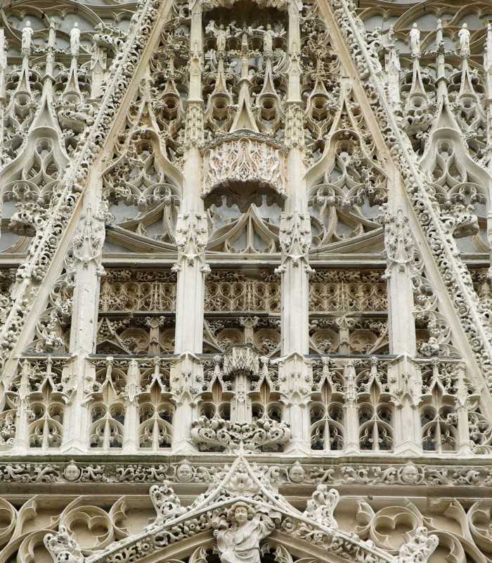 Rouen Cathedral façade visited during a private Rouen & Honfleur day trip from Paris